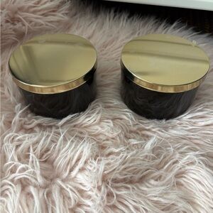 New Z Gallerie Elegant Art Deco Black and Gold Decorative Jars